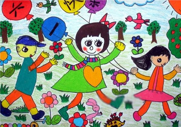 六一儿童节的画,儿童画画大全简单漂亮