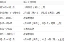 19年放假安排时间表,2019年全年公休假放假安排